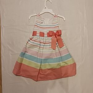 Girl sleeveless strip dress-size 2T